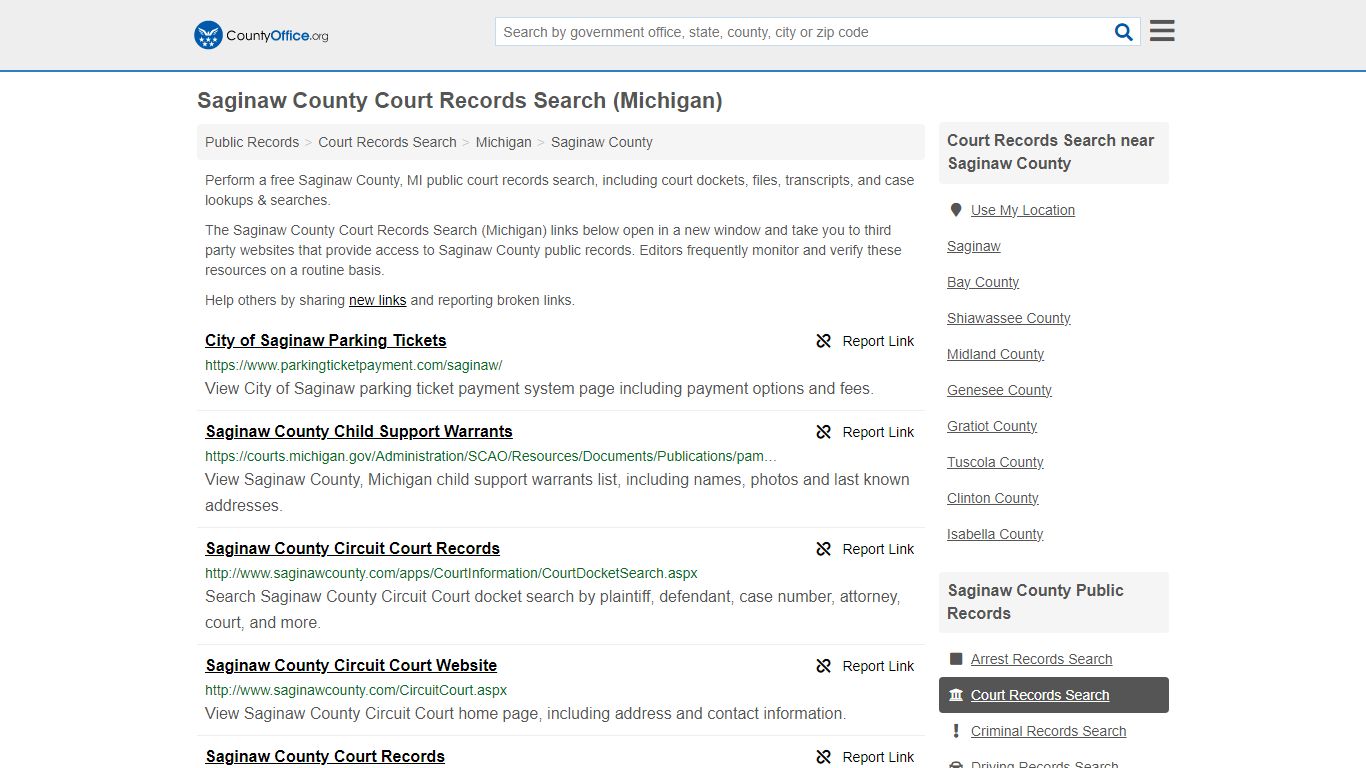 Saginaw County Court Records Search (Michigan) - County Office